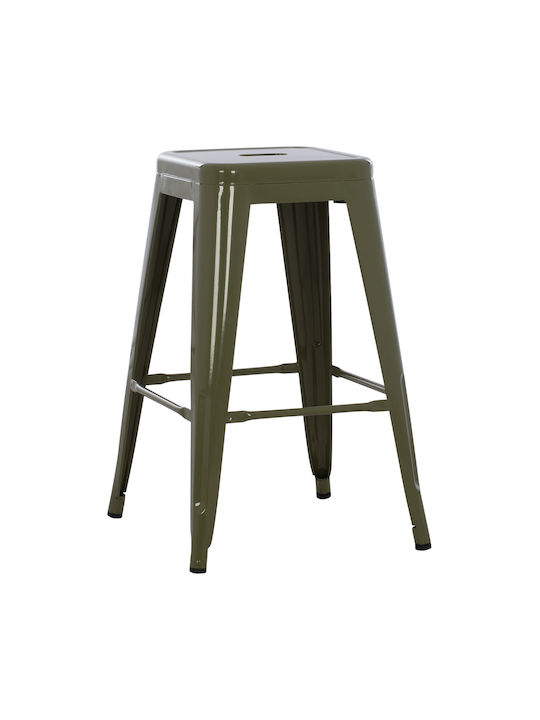 Stool for Bar Outdoor Dark Dark Olive Green 43x43x67cm