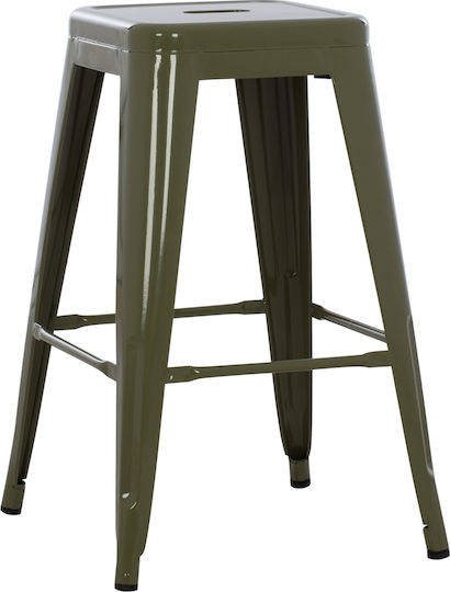 Табуретка Бар За външна употреба Dark Dark Olive Green 1бр 43x43x67см