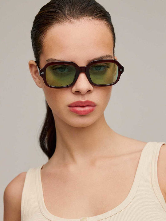 AV Sunglasses Γυαλιά Ηλίου Μπορντό με Κοκκάλινο Σκελετό AV Sunglasses Γυαλιά Ηλίου Μπορντό με Κοκκάλινο Σκελετό