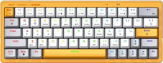 Armaggeddon GMK-100 Wireless Gaming Mechanical Keyboard 60% with Custom Linear switches and RGB lighting (English US) Summer