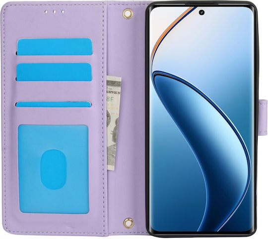 Mad Mask Back Cover Piele artificială / Piele Magnetic Violet (Realme 12x)