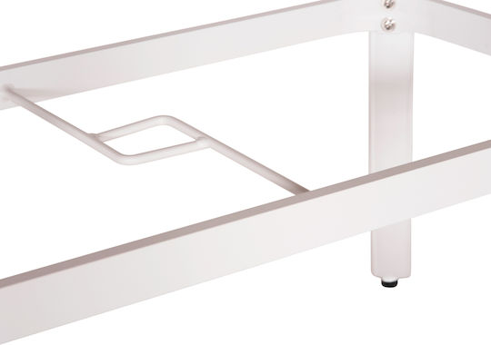 Masa pentru spații exterioare Aluminiu Telamo Alb 160x90x73buc