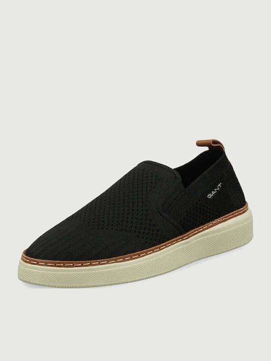 San Prep Men's Canvas Slip-Ons Black