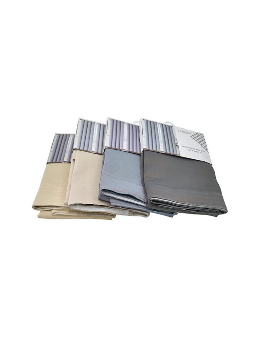 Sidirela Curtain Blackout with Pencil Pleat Beige 140x260cm