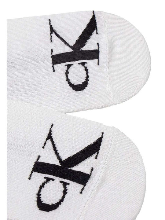 Γυναικειες Καλτσες Calvin Klein Jeans Ckj Women Sneaker 2p Monogram Λευκο