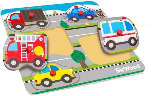 Holz Kinderpuzzle Fahrzeuge 5pcs Globo