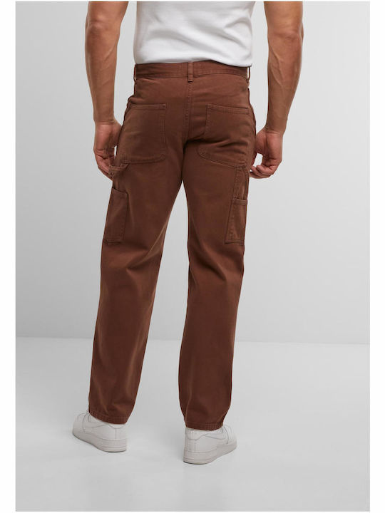 Trousers in Straight Line Brown