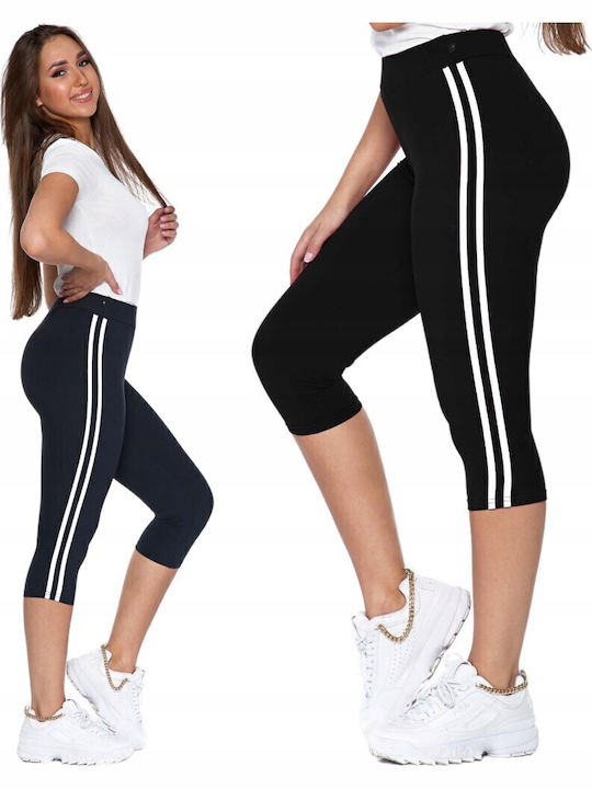 Instruire Colanti de femei Capri Colanti Talie inalta Black