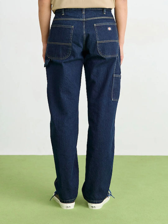 Ανδρικό Παντελόνι Τζιν με Relaxed Εφαρμογή Rinsed Indigo Blue