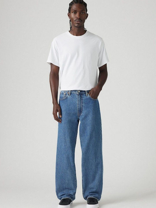 578 Ανδρικό Παντελόνι Τζιν με Relaxed Baggy Εφαρμογή Indigo