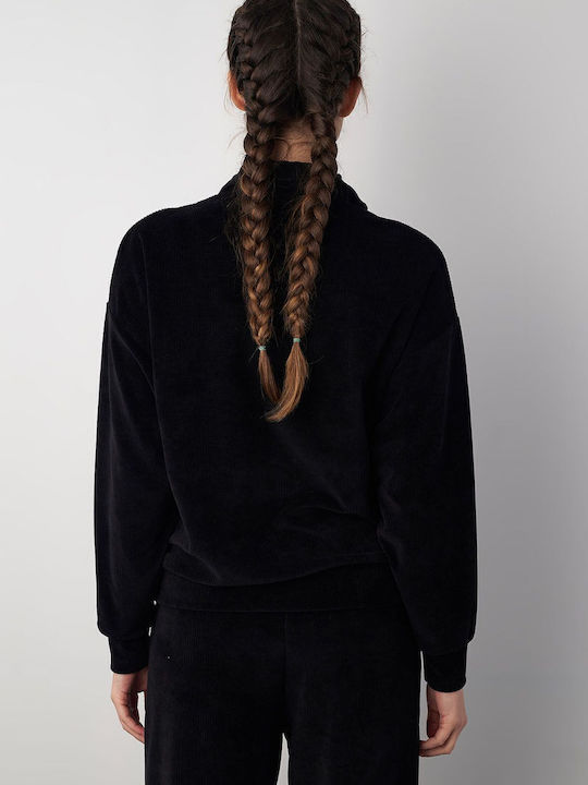Women's Cardigan with Zipper Black