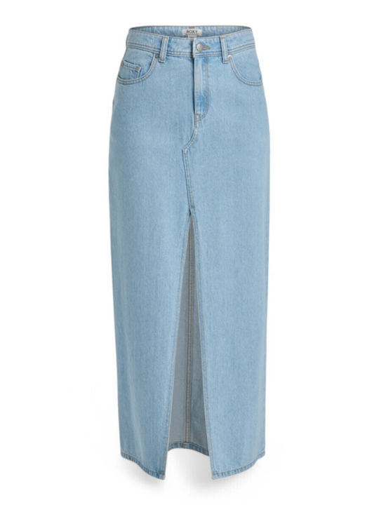 Denim Maxi Rock Blau
