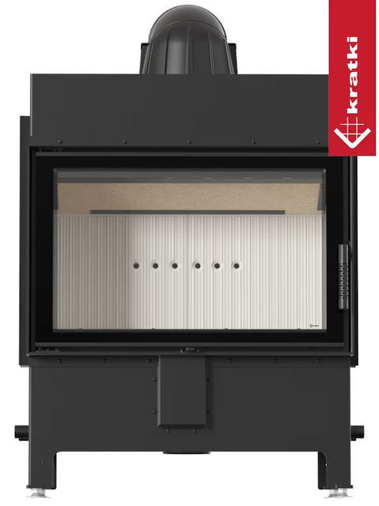 Kratki Lucy 14 Wood Fireplace Insert Fan Heater with Straight Window 14kW
