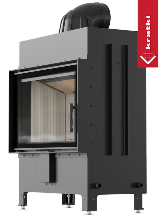 Kratki Lucy 14 Wood Fireplace Insert Fan Heater with Straight Window 14kW