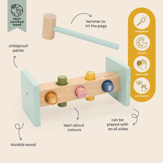 Trixie Hammer Toy made of Wood for 18++ Months