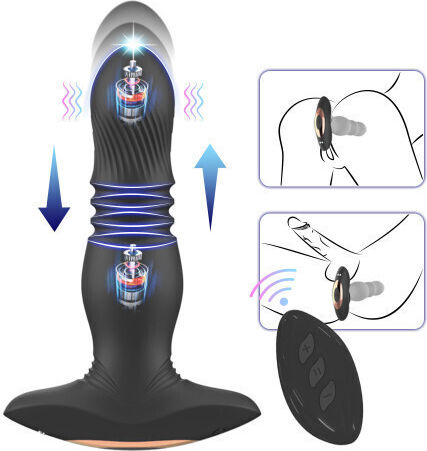 ToyBox Anal Plug with Wireless Functionality and Vibration Black