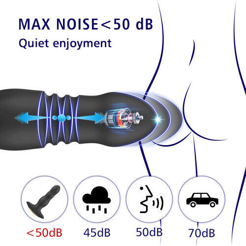 ToyBox Anal Plug with Wireless Functionality and Vibration Black