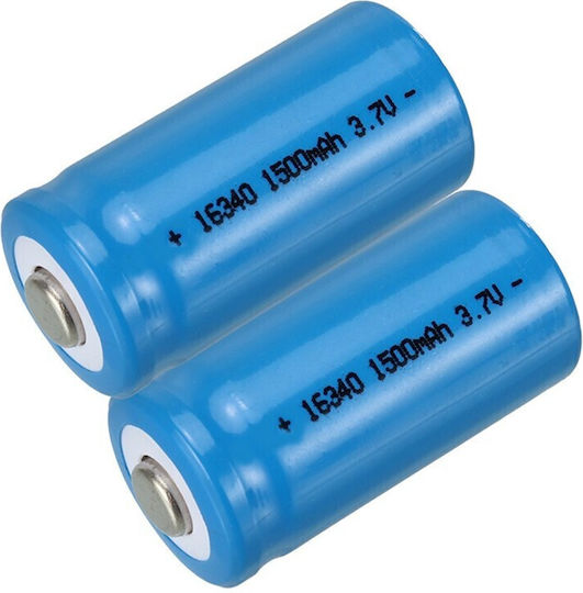 Επαναφορτιζόμενες Μπαταρίες 16340 Li-ion 1500mAh 3.7V 2τμχ