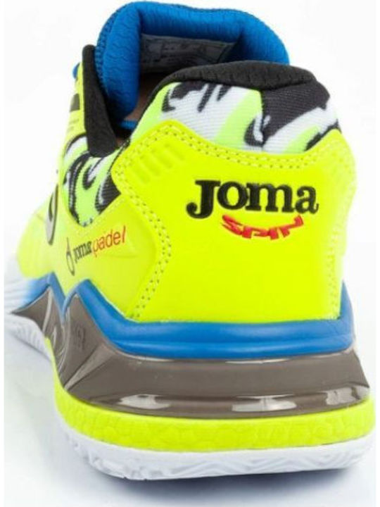 Joma Spin Ανδρικά Παπούτσια Padel για Χωμάτινα Γήπεδα Κίτρινα