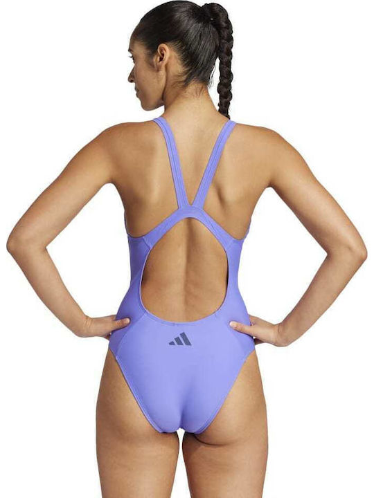 adidas 3-Stripes V-Back Αθλητικό Ολόσωμο Μαγιό Σιέλ