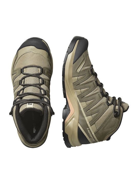 Salomon Recon Women's Hiking Boots Waterproof With Gore-Tex Membrane Desert Tan / Falcon / Peach