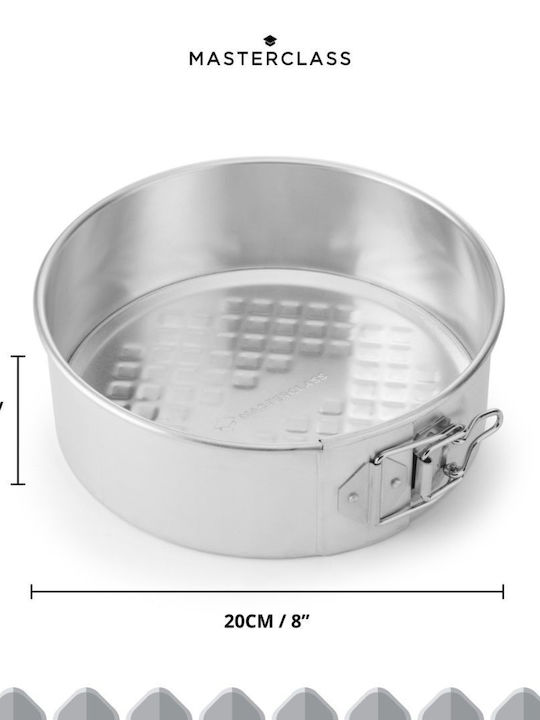 Kitchen Craft Formă de Patiserie pentru Chec Rotund din Aluminiu cu Bază Detașabilă 21.5x21.5x7buc 1buc