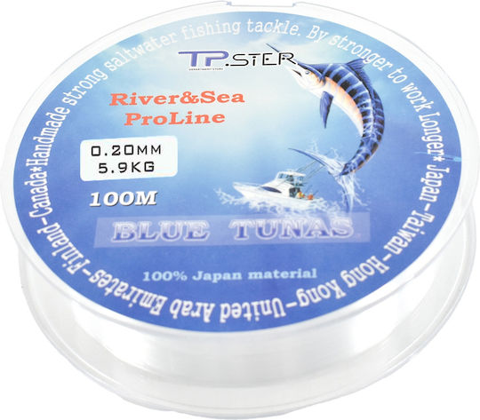 Tpster Πετονιά Ψαρέματος 100m / 0.2mm / 5.9kg