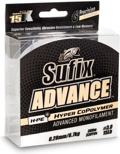 Sufix Advance Angelschnur Weiß 300m / 0.4mm / 4.5kg