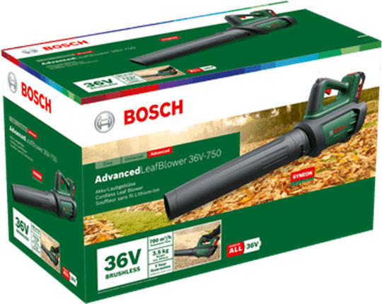 Bosch Φυσητήρας Χειρός 36V με 1 Μπαταρία 2Ah & Μέγιστη Ταχύτητα Αέρα 200km/h