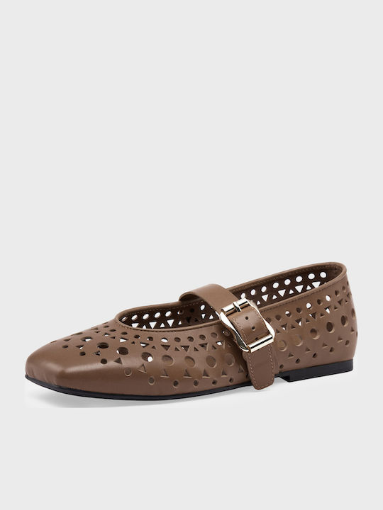 Brook Combo C Women's Ballerina Shoes Cinnamon