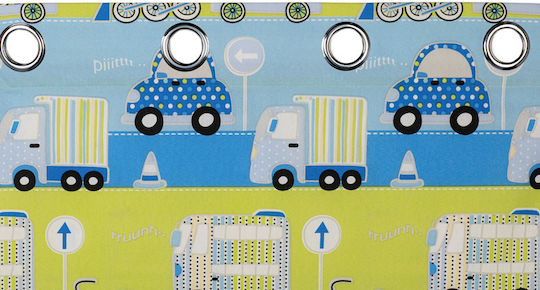 Mc Decor Kids Grommet Top Curtain Blue MCD.PKP.CARS BLUE 140x260cm