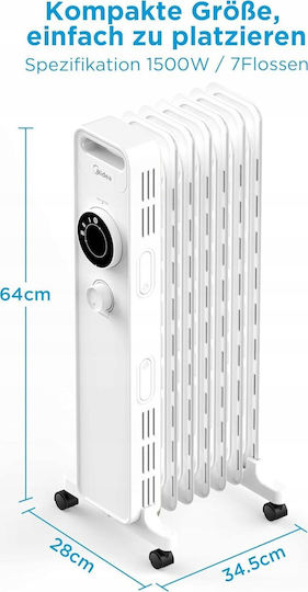 Midea Καλοριφέρ Λαδιού με 9 Φέτες 2000W