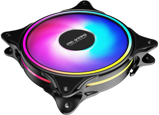 ProGaming PRG4FANS Ventilator Pentru Carcasă 120mm (1800rpm / 62cfm) cu Iluminare ARGB și Conexiune 4-Pin PWM 4 Bucăți