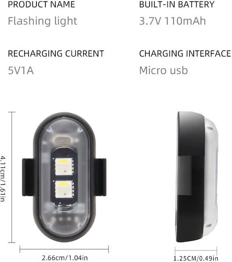 LED Wiederaufladbare Stroboskoplichter Fernbedienung RGBW Drohnen Boote Motorräder Autos 10 Stück TC-203