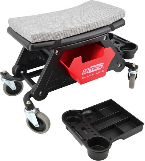 AW Tools Σκαμπό Εργασίας με Μέγιστο Φορτίο 136kg και Αποθηκευτικό Χώρο