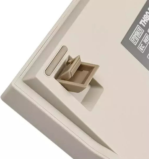 Epomaker Epomaker TH80 Pro V2 Ασύρματο Gaming Μηχανικό Πληκτρολόγιο 75% με Epomaker Budgerigar διακόπτες και RGB φωτισμό (Αγγλικό US) Λευκό