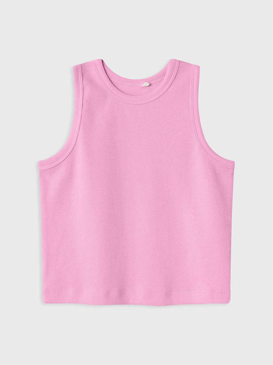 Kids' Crop Top Sleeveless Pink