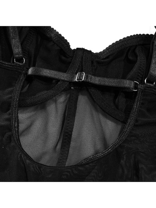 Sexy Intimate Erotic Lingerie Shaping Bodysuit Elastic Metal Chains Choker Trans Inserts
