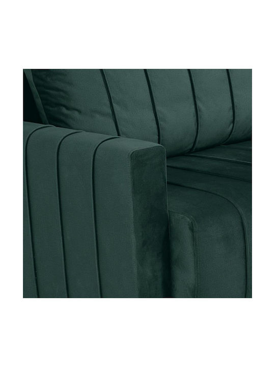 Comfort Four Seater Couch Bed with Storage Space Green 235x104x80 cm