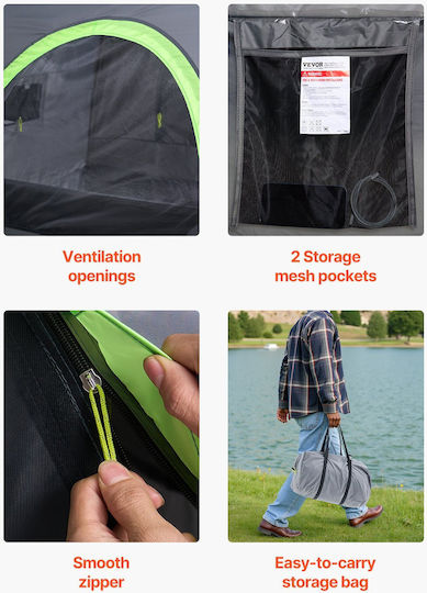 Vevor Vevor Camping Tent Igloo Car Grey 3 Seasons 180x165cm