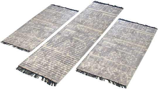Royal Carpet Σετ Χαλιά Κρεβατοκάμαρας Grey Cream E103530 3τμχ