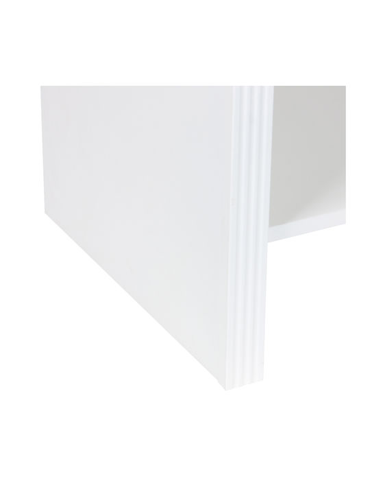 Bedside Table Zeplen Wooden White 40x30x53cm