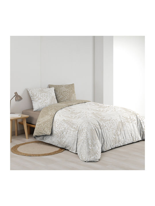 Douceur d'Intérieur Duvet Cover Set Cotton Queen with 2 Pillowcases 220x240 Cassia Beige