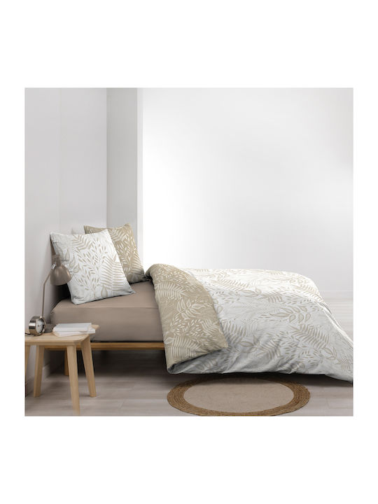 Douceur d'Intérieur Duvet Cover Set Cotton Queen with 2 Pillowcases 220x240 Cassia Beige