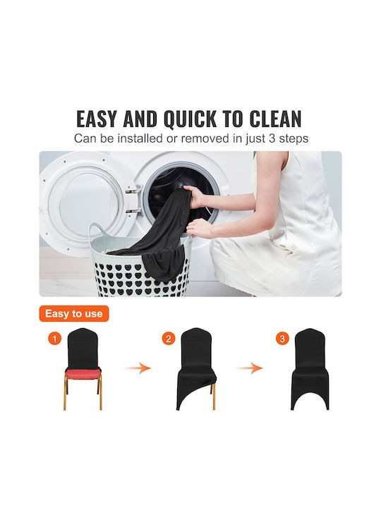 Vevor Elastic Cover for Chair Black 50pcs ZYT50PCSHSGXYT001V0