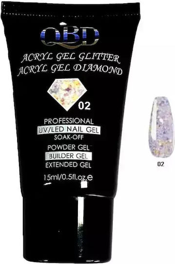 QBD Diamond Glitter 05 Acrygel Νυχιών Πολύχρωμο 15ml