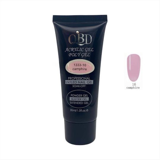 Qbd Гел за изграждане Акрилен гел UV/LED гел за нокти - Soak Off Camphire 60ml 1333-16
