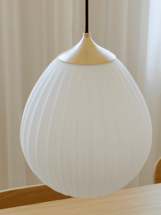 Lampshade 1xE27 White Blown Glass 30.8cm Around World 2511 Umage 2511 White