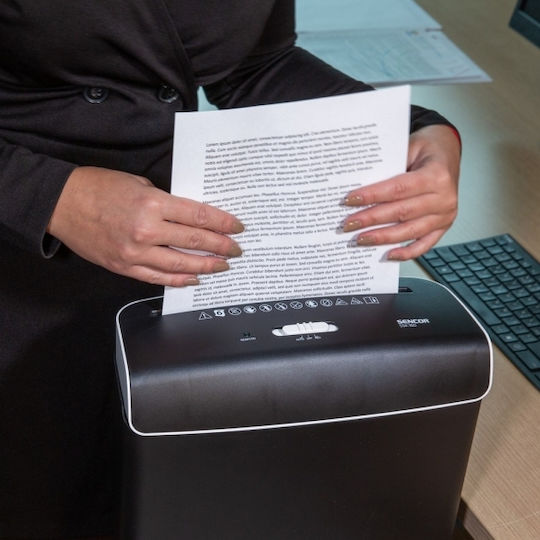 Sencor Strip Cut 6-Sheet Paper Shredder