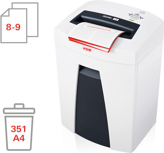 HSM Aktevernichter Securio C18 Mikroschnitt 9 Blätter mit Behälter 25Es
